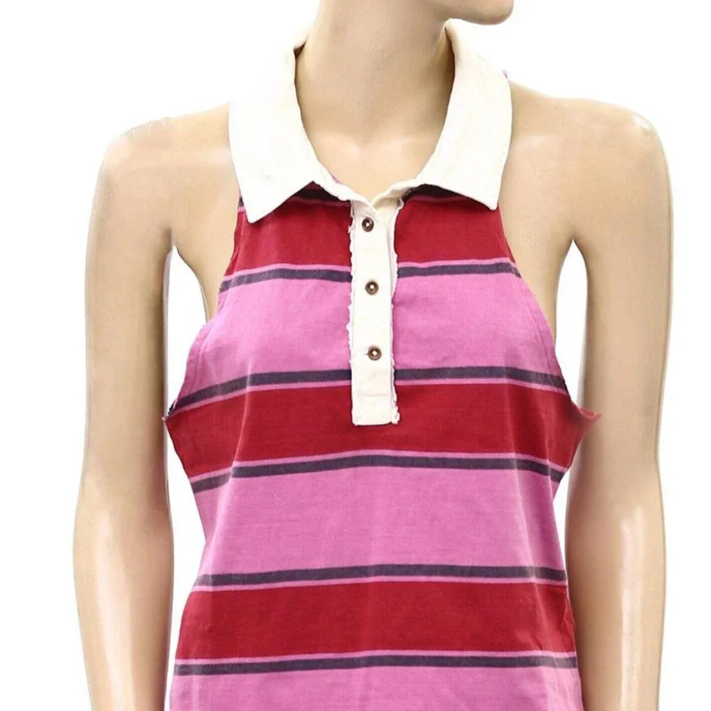 Free People We The Free Walking On Sunshine Tee Blouse Top Striped S NWT